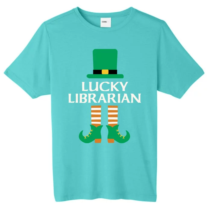 Lucky Librarian St Patrick's Day Leprechaun Book Lover Read Gift ChromaSoft Performance T-Shirt