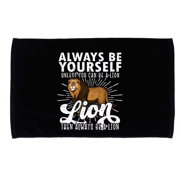 Lion Lover, Safari Animal, Zoo Animal, Funny Lion Microfiber Hand Towel