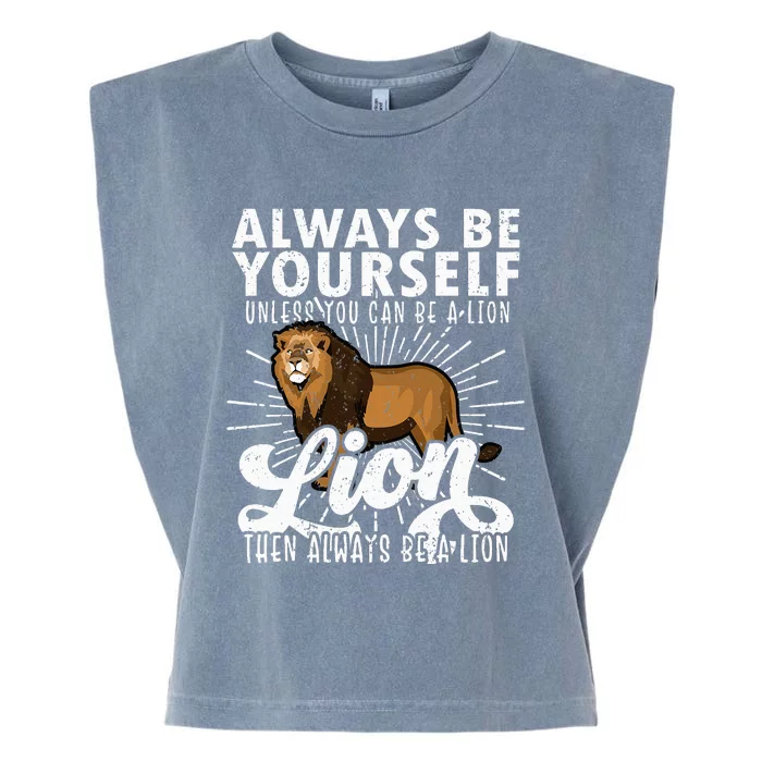 Lion Lover, Safari Animal, Zoo Animal, Funny Lion Garment-Dyed Women's Muscle Tee