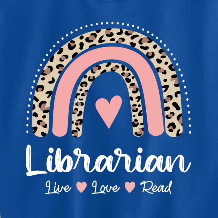 Librarian Library Squad Book Lover Rainbow Cute Literary Gift Kids Sweatshirt