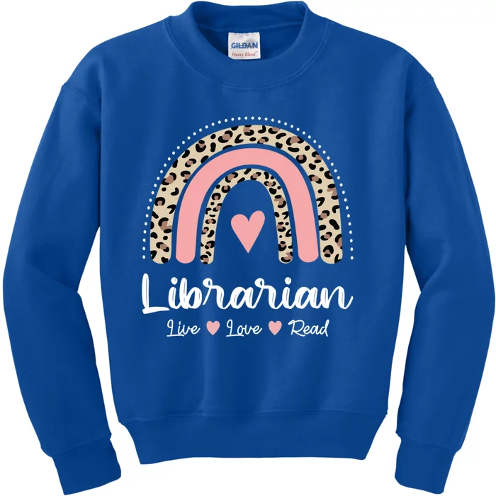 Librarian Library Squad Book Lover Rainbow Cute Literary Gift Kids Sweatshirt