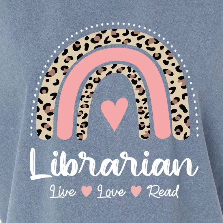 Librarian Library Squad Book Lover Rainbow Cute Literary Gift Garment-Dyed Women's Muscle Tee