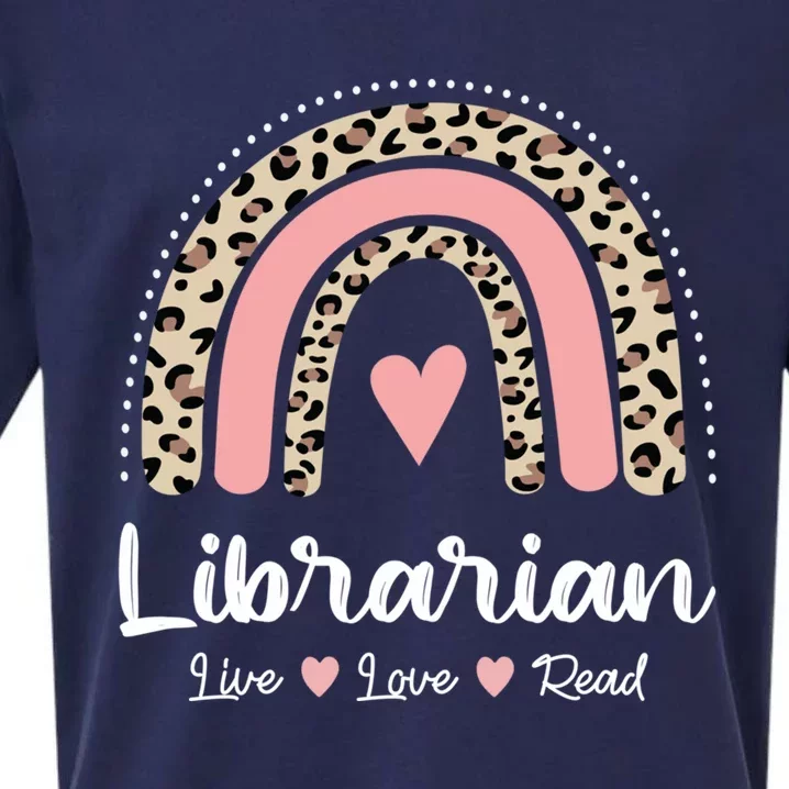 Librarian Library Squad Book Lover Rainbow Cute Literary Gift Sueded Cloud Jersey T-Shirt