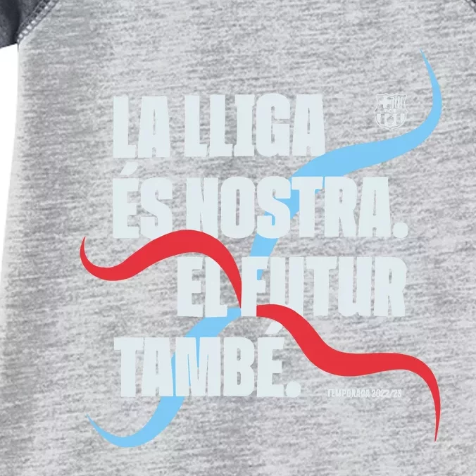 LA Lliga éS Nostra El Futur També Temporada 22 23 Infant Baby Jersey Bodysuit