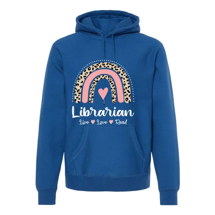 Librarian Library Squad Book Lover Rainbow Cute Literary Great Gift Premium Hoodie