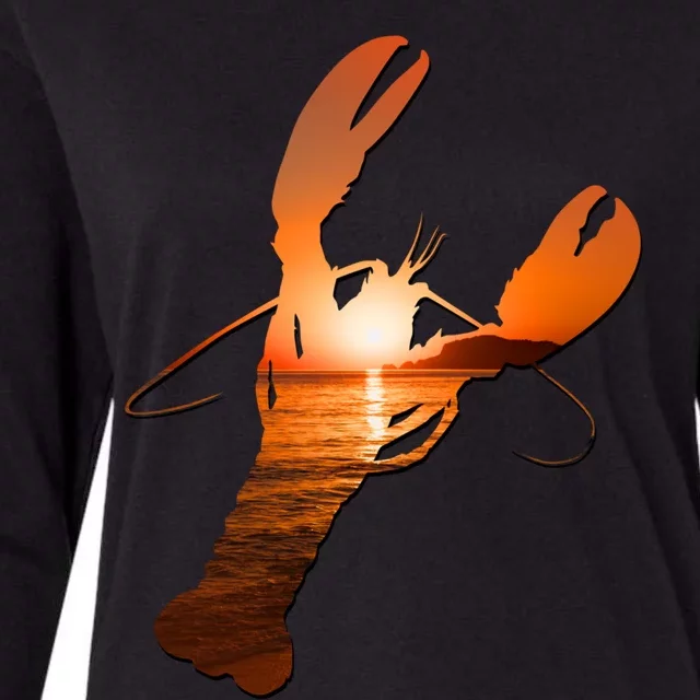 Lobster Lovers Silhouette Earth Day And Ocean Week Meaningful Gift Womens Cotton Relaxed Long Sleeve T-Shirt