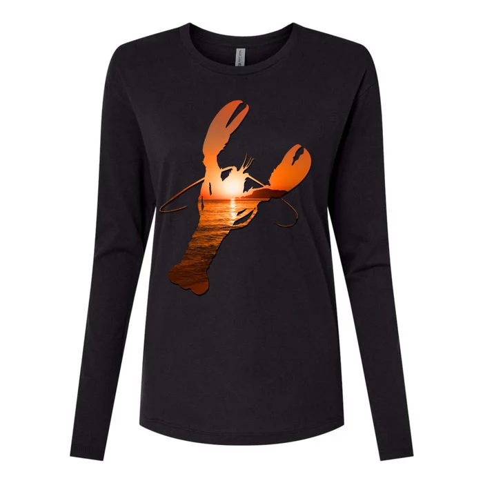 Lobster Lovers Silhouette Earth Day And Ocean Week Meaningful Gift Womens Cotton Relaxed Long Sleeve T-Shirt