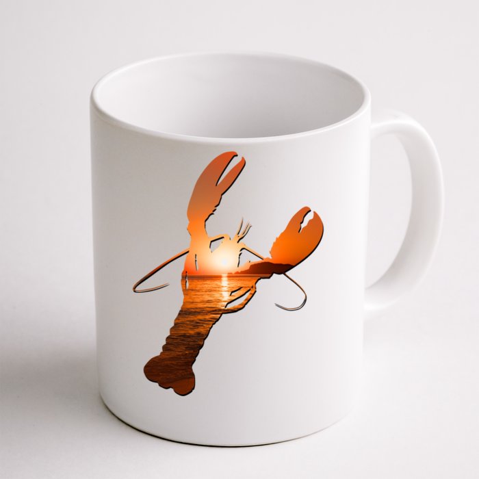 Lobster Lovers Silhouette Earth Day And Ocean Week Meaningful Gift Front & Back Coffee Mug