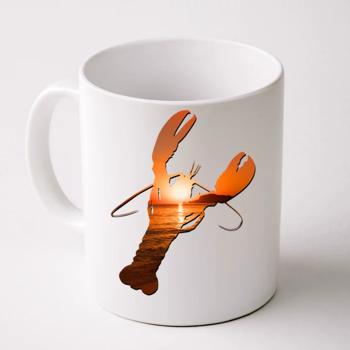 Lobster Lovers Silhouette Earth Day And Ocean Week Meaningful Gift Front & Back Coffee Mug