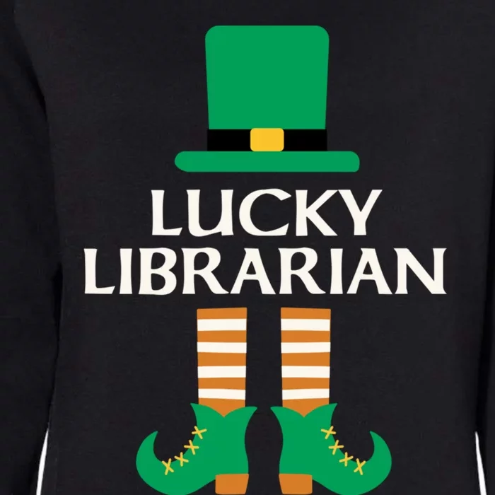 Lucky Librarian St Patrick's Day Leprechaun Book Lover Read Great Gift Womens California Wash Sweatshirt