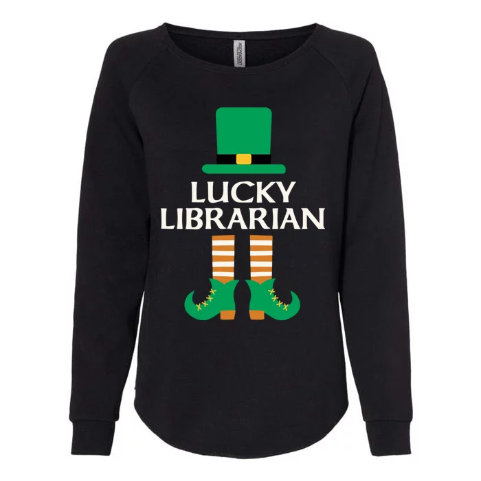 Lucky Librarian St Patrick's Day Leprechaun Book Lover Read Great Gift Womens California Wash Sweatshirt