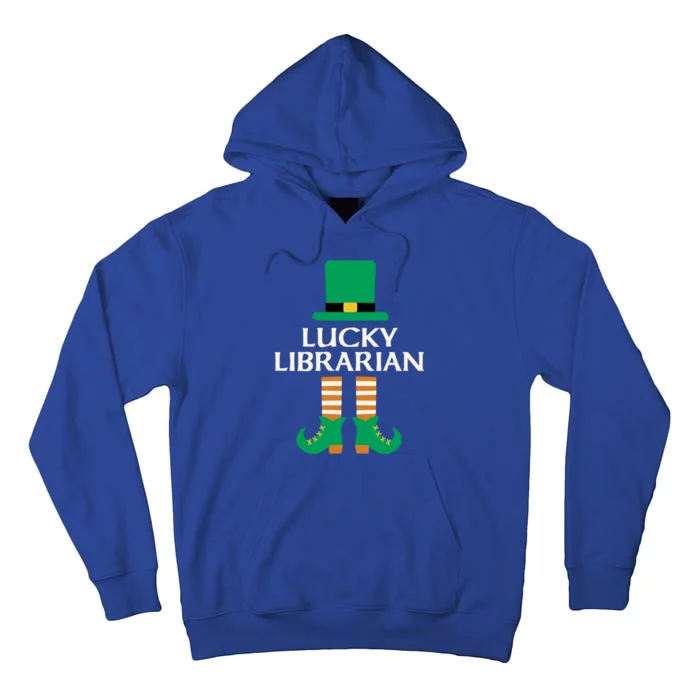 Lucky Librarian St Patrick's Day Leprechaun Book Lover Read Great Gift Tall Hoodie