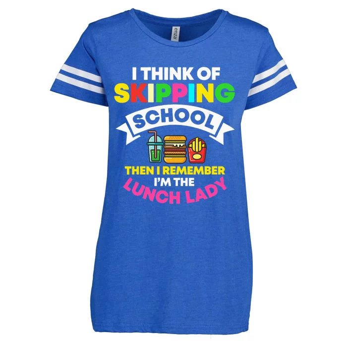 Lunch Lady School Cook Food Service Worker Cafeteria Crew Enza Ladies Jersey Football T-Shirt