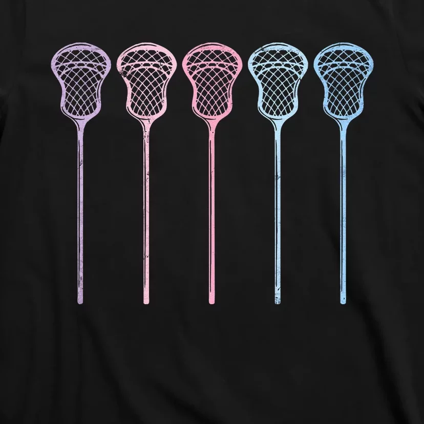 Lacrosse Lacrosse Sticks Woman Retro T-Shirt