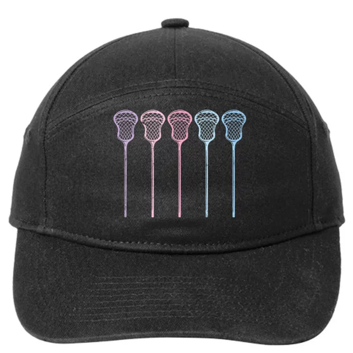 Lacrosse Lacrosse Sticks Woman Retro 7-Panel Snapback Hat