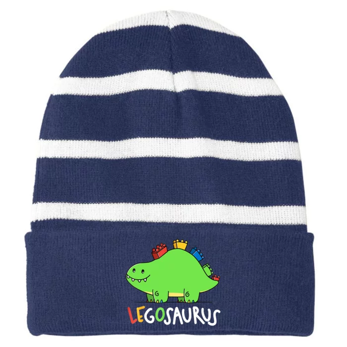 Legosaurus Legos Saurus Striped Beanie with Solid Band