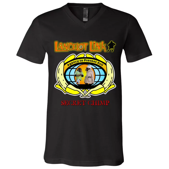 Lancelot Link Secret Chimp V-Neck T-Shirt