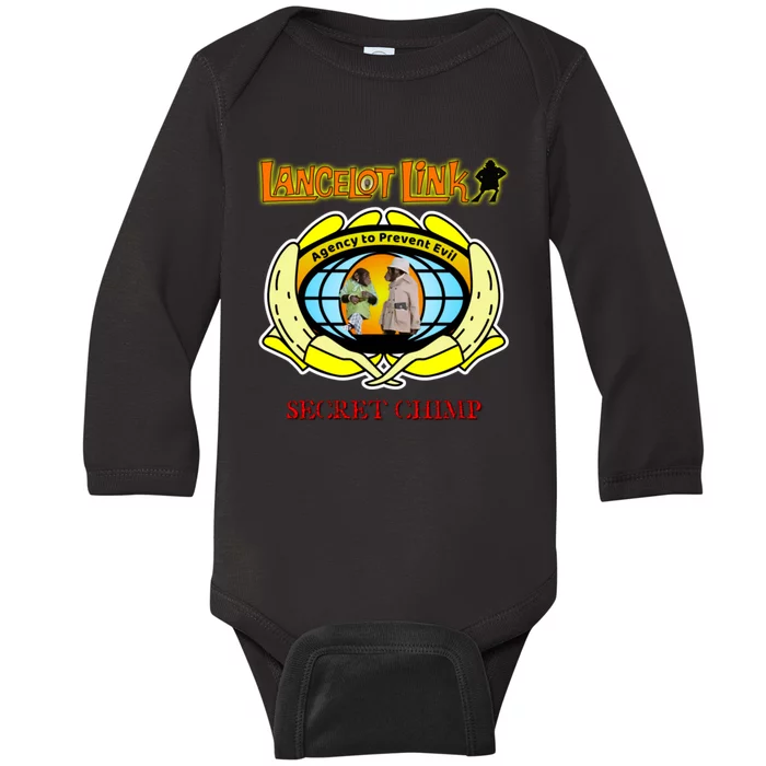 Lancelot Link Secret Chimp Baby Long Sleeve Bodysuit