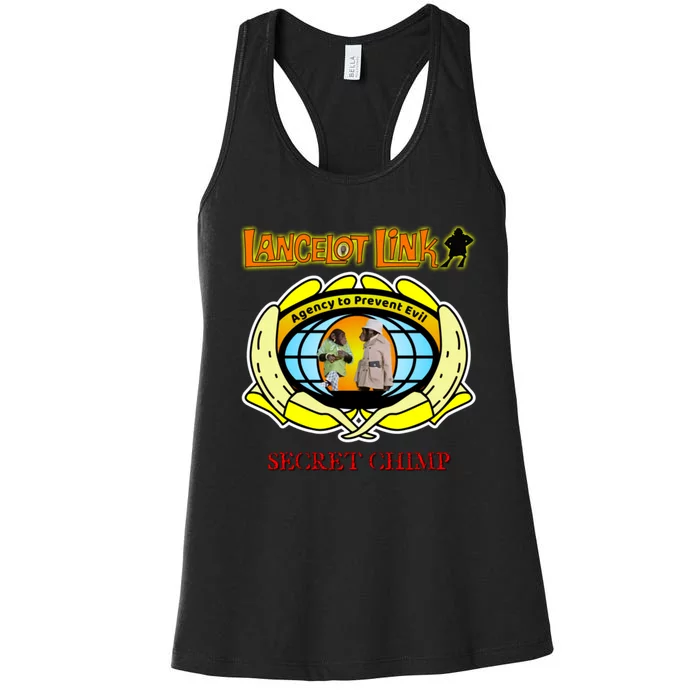 Lancelot Link Secret Chimp Women's Racerback Tank