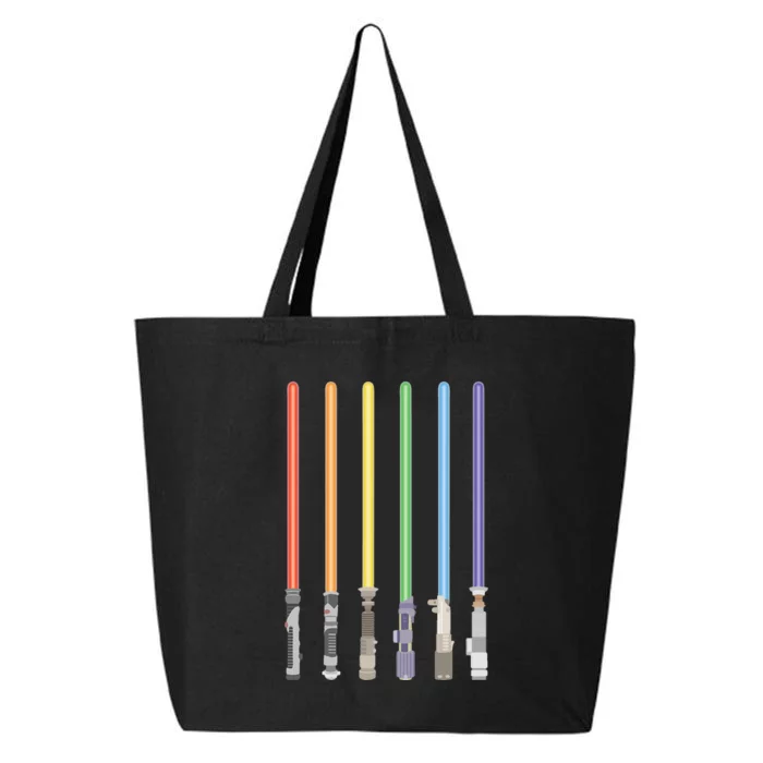 LGBT Light Sword LGBTQ Pride Flag Saber 25L Jumbo Tote