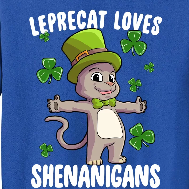 Leprecat Loves Shenanigans Funny St Patricks Day Irish Cat Meaningful Gift Sweatshirt