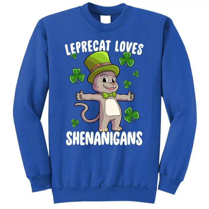 Leprecat Loves Shenanigans Funny St Patricks Day Irish Cat Meaningful Gift Sweatshirt