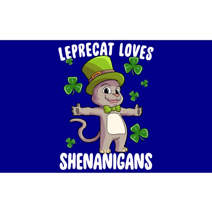 Leprecat Loves Shenanigans Funny St Patricks Day Irish Cat Meaningful Gift Bumper Sticker