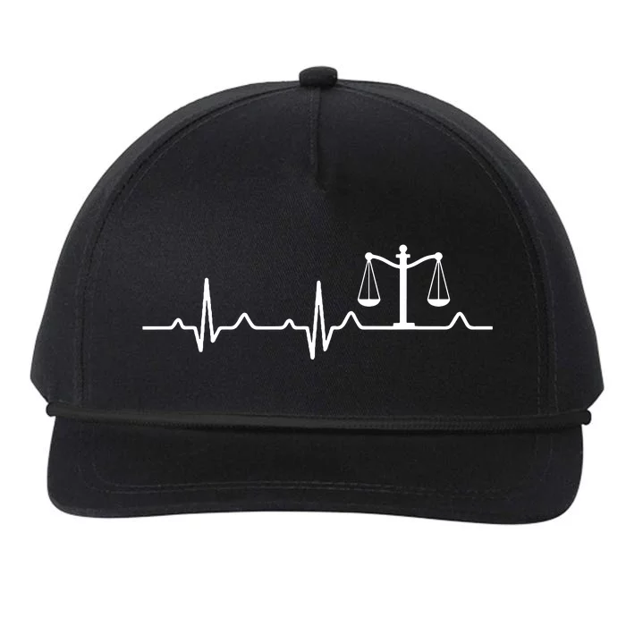 Lawyer Law School Gift Balance Heartbeat Attorney Snapback Five-Panel Rope Hat