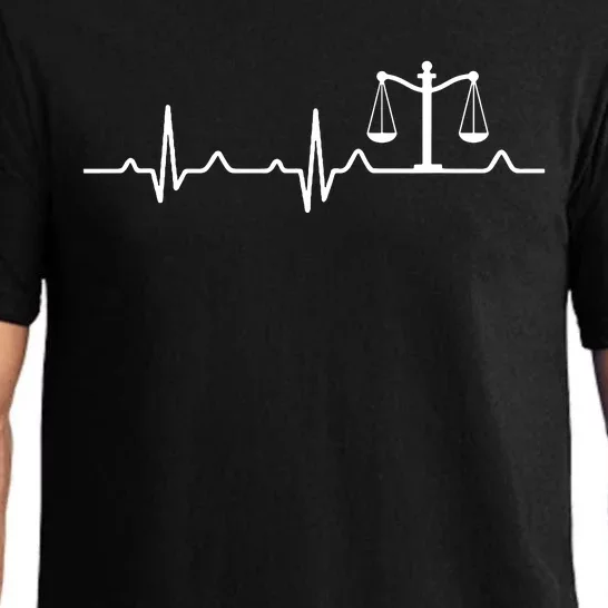 Lawyer Law School Gift Balance Heartbeat Attorney Pajama Set