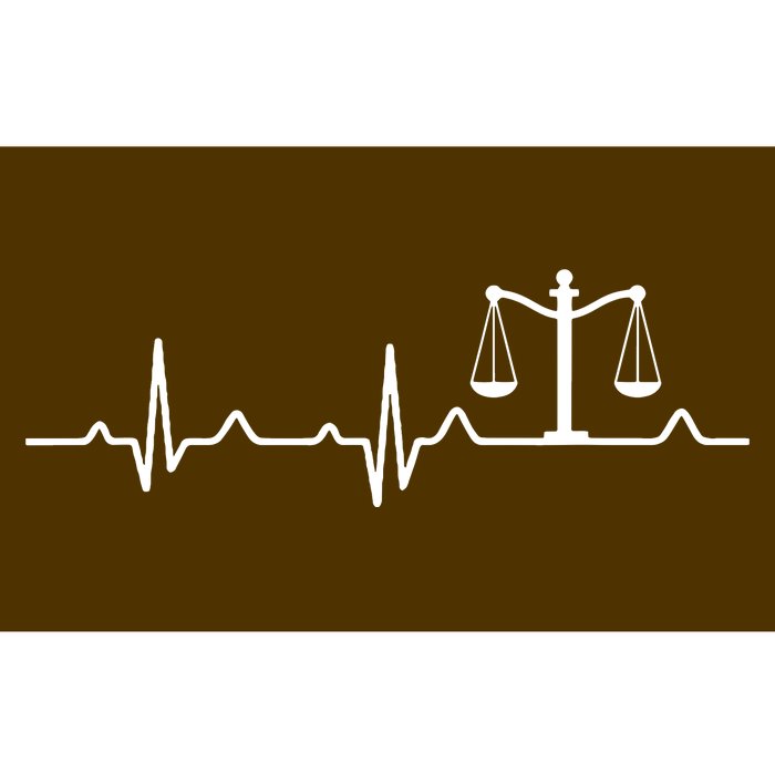 Lawyer Law School Gift Balance Heartbeat Attorney Bumper Sticker