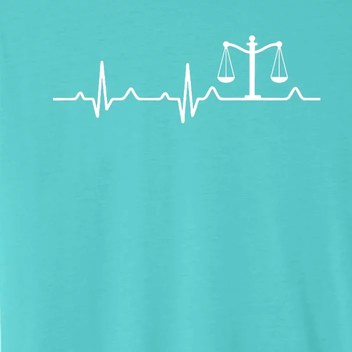 Lawyer Law School Gift Balance Heartbeat Attorney ChromaSoft Performance T-Shirt