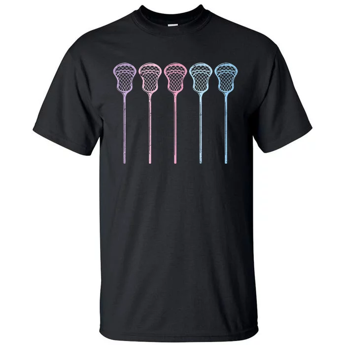 Lacrosse Lacrosse Sticks Woman Girl Retro Tall T-Shirt