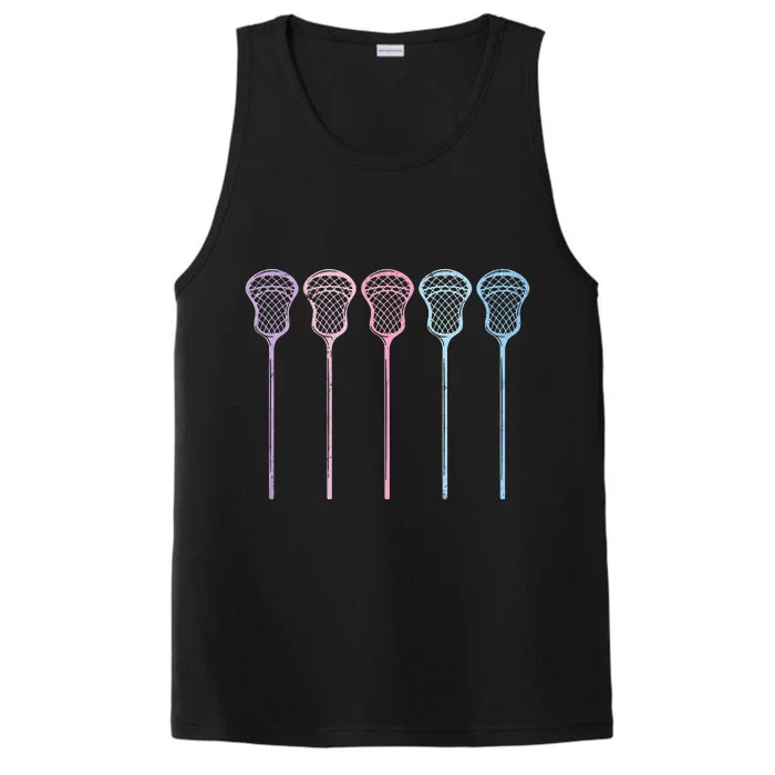 Lacrosse Lacrosse Sticks Woman Girl Retro Performance Tank