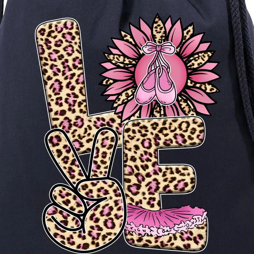 Love Leopard Sunflower Baby Girls Shoes Graphic Plus Size Drawstring Bag