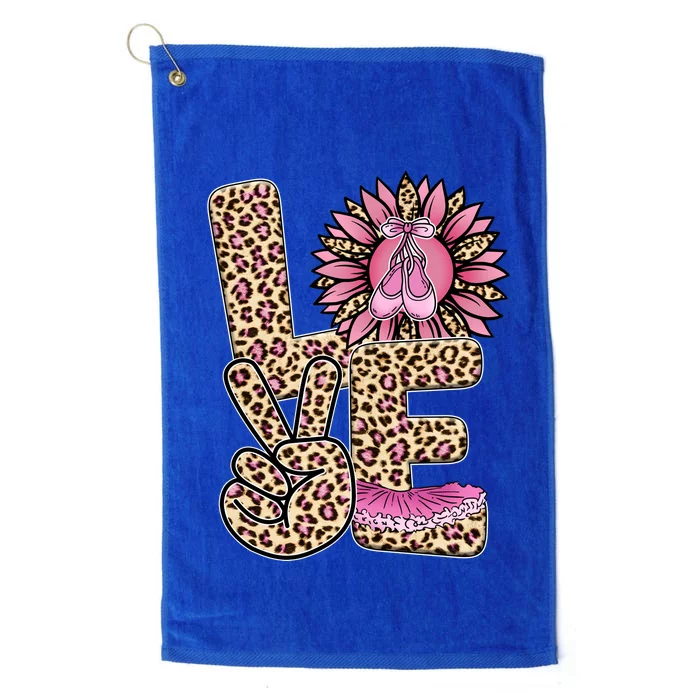 Love Leopard Sunflower Baby Girls Shoes Graphic Plus Size Platinum Collection Golf Towel