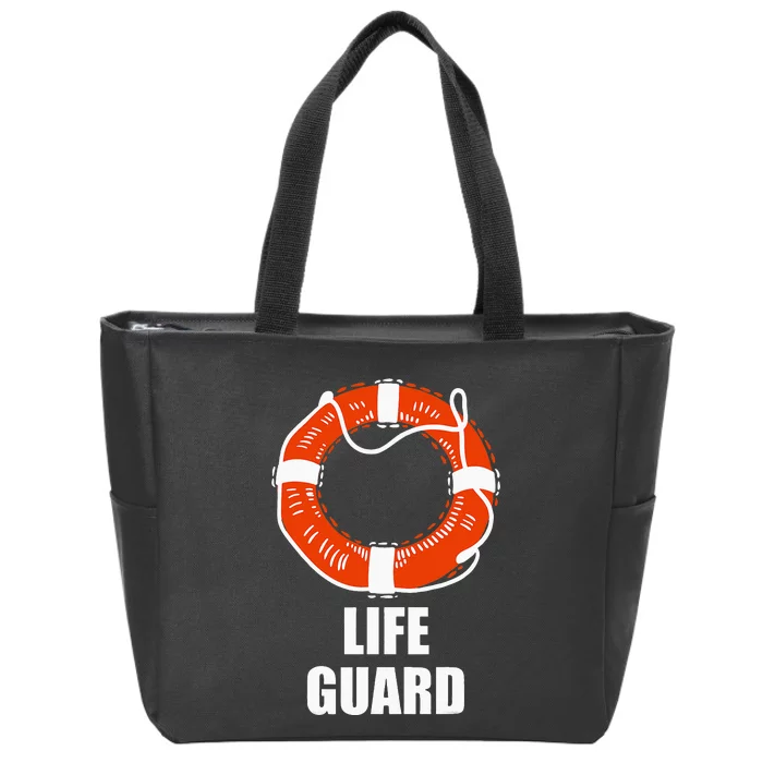 Lifebuoy Lifeguard Swimming Float Zip Tote Bag