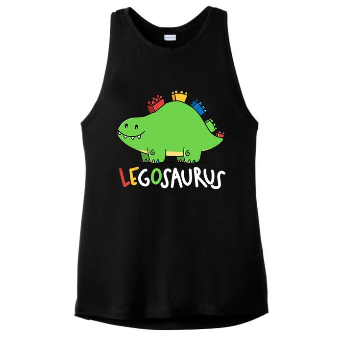 Legosaurus Legos Saurus Ladies Tri-Blend Wicking Tank