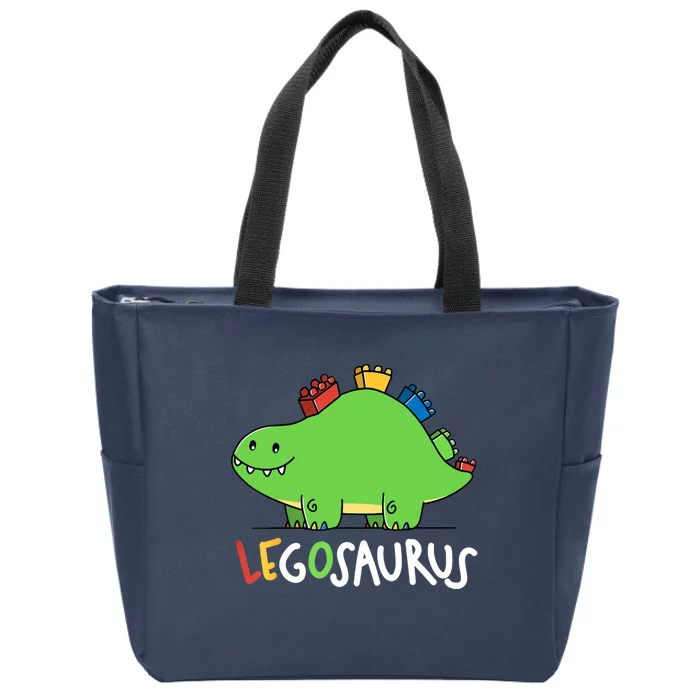 Legosaurus Legos Saurus Zip Tote Bag