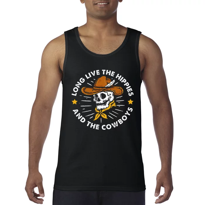 Long Live The Hippies And The Cowboys Tank Top