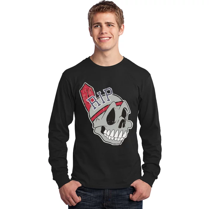 Long Live The Chief Distressed Cleveland Baseball Long Sleeve Shirt