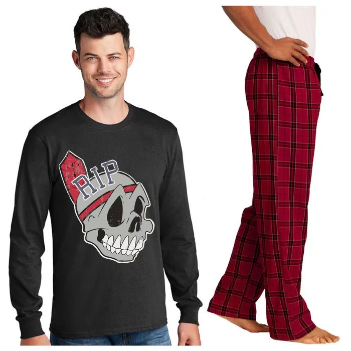 Long Live The Chief Distressed Cleveland Baseball Long Sleeve Pajama Set