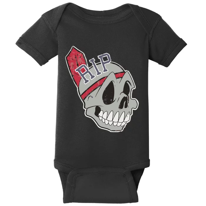 Long Live The Chief Distressed Cleveland Baseball Baby Bodysuit