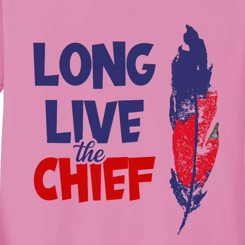 Long Live The Chief Wahoo Cleveland Baseball Kids Long Sleeve Shirt