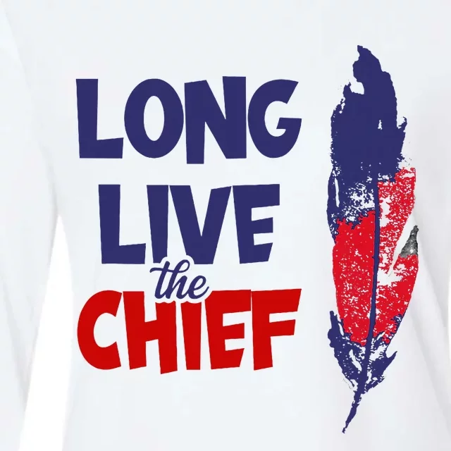 Long Live The Chief Wahoo Cleveland Baseball Womens Cotton Relaxed Long Sleeve T-Shirt