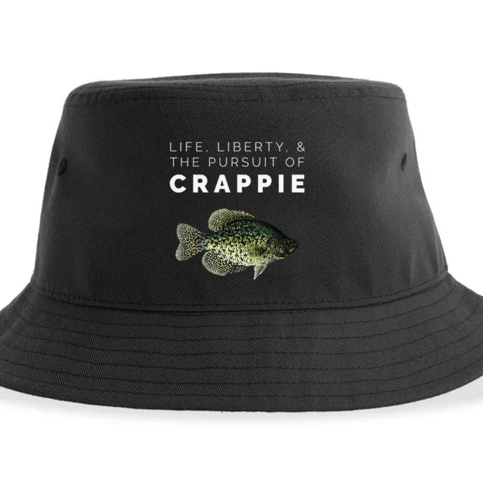 Life Liberty & The Pursuit Of Crappie Fishing Sustainable Bucket Hat