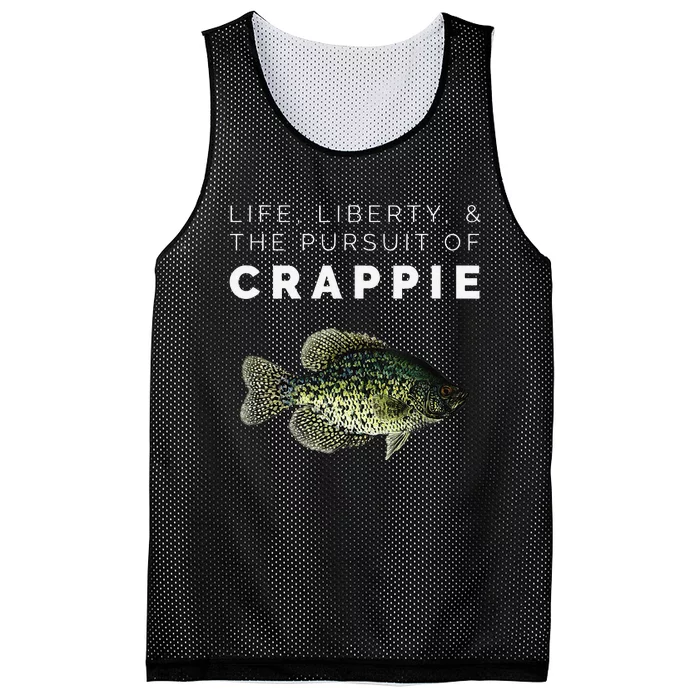 Life Liberty & The Pursuit Of Crappie Fishing Mesh Reversible Basketball Jersey Tank