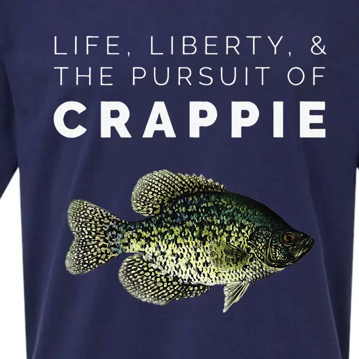 Life Liberty & The Pursuit Of Crappie Fishing Sueded Cloud Jersey T-Shirt