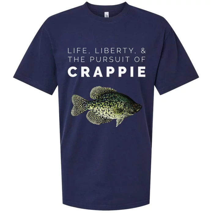 Life Liberty & The Pursuit Of Crappie Fishing Sueded Cloud Jersey T-Shirt