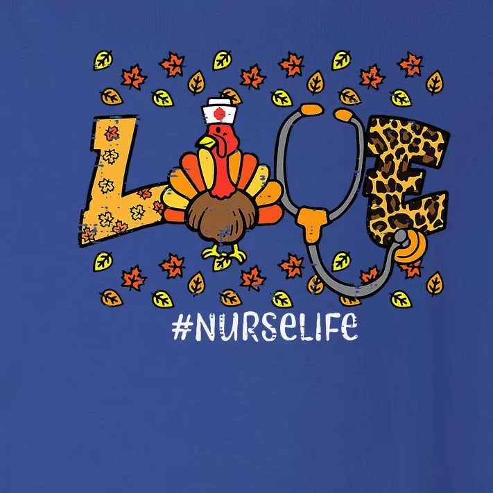 Leopard Love Turkey Nurse Thanksgiving Fall Toddler Long Sleeve Shirt