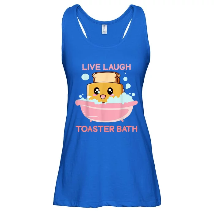 Live Laugh Toaster Bath Ladies Essential Flowy Tank